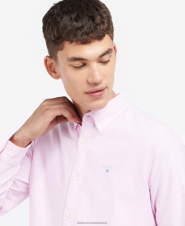 Barbour Clothing Men Classic Pink Oxford Tailored Shirt 2BB2F357