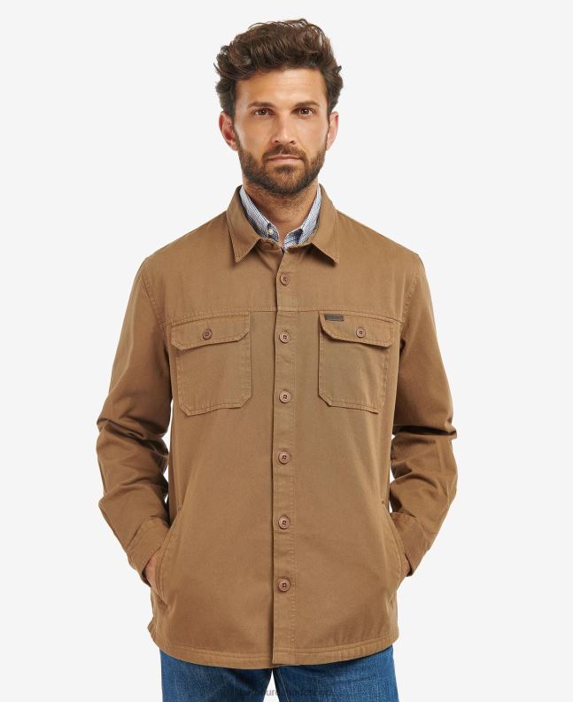 Barbour Clothing Men Dark Sand Rydale Overshirt 2BB2F294