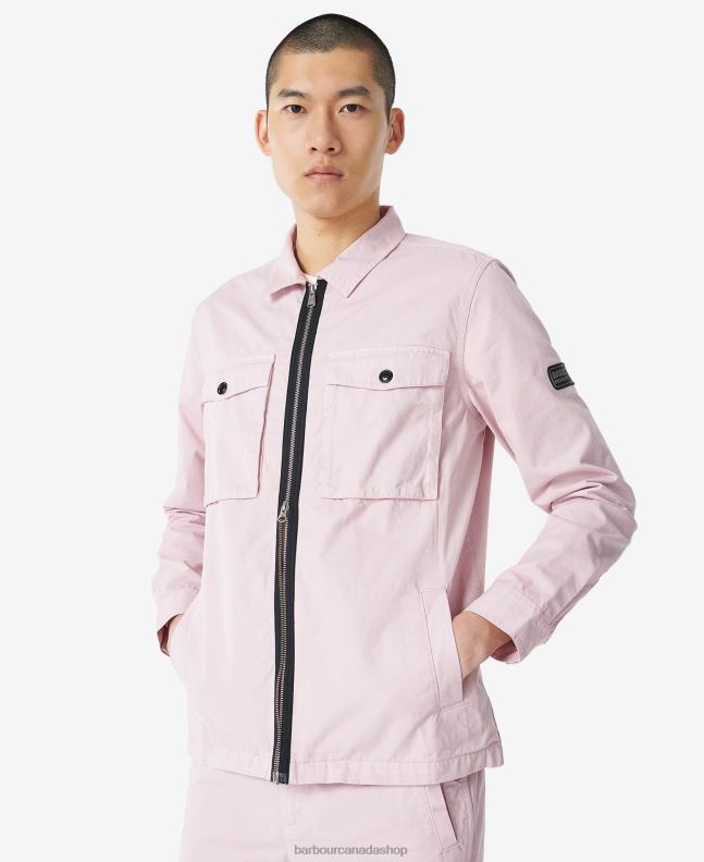 Barbour Clothing Men Dusk Pink Cloud Overshirt 2BB2F413