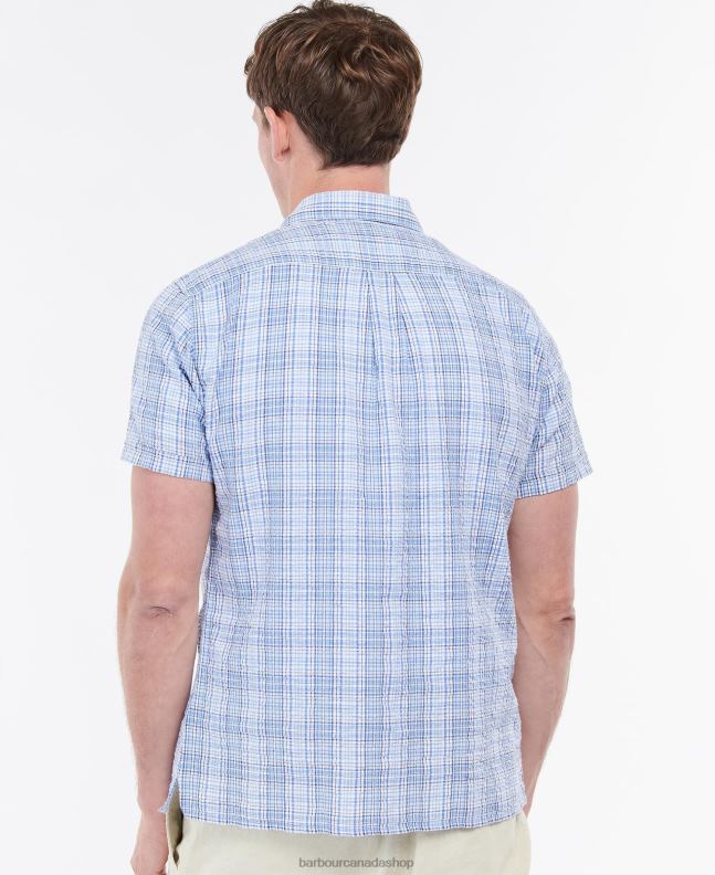 Barbour Clothing Men Dusty Mint Deanhill Short Sleeve Summer Shirt 2BB2F400