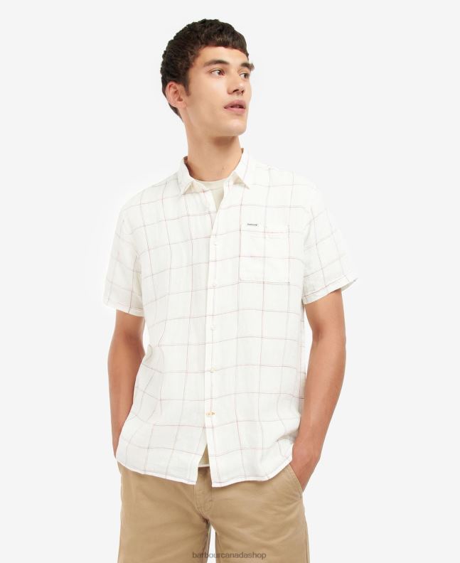 Barbour Clothing Men Ecru Bayston Linen Shirt 2BB2F366