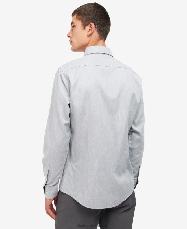 Barbour Clothing Men Grey Marl Seaham Tailored Shirt 2BB2F506