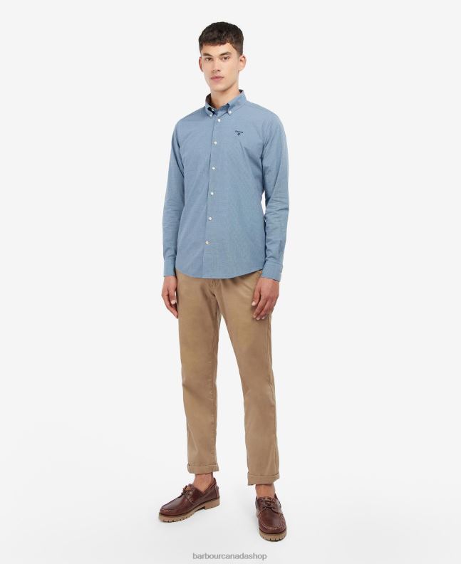 Barbour Clothing Men Inky Blue Britland Tailored Shirt 2BB2F497