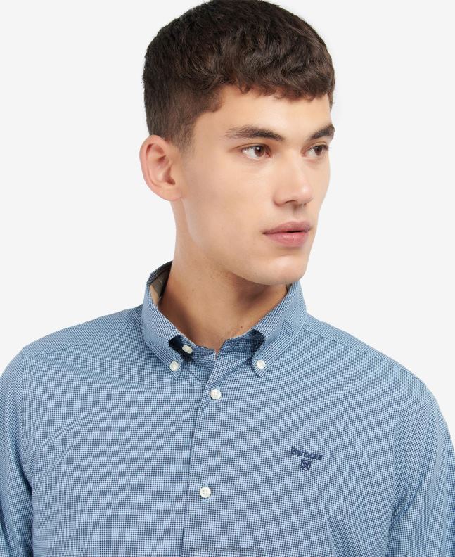 Barbour Clothing Men Inky Blue Britland Tailored Shirt 2BB2F497