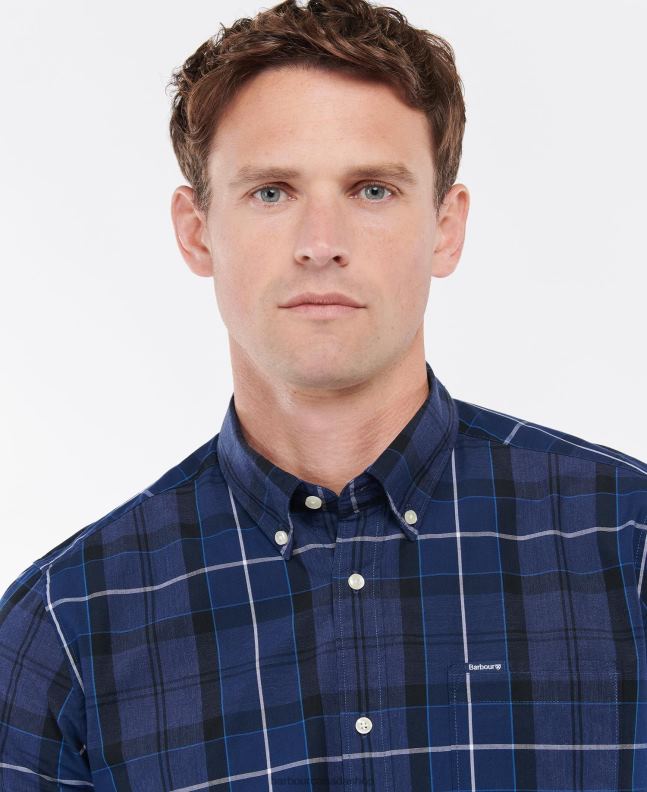 Barbour Clothing Men Inky Blue Sandwood Tailored Shirt 2BB2F318