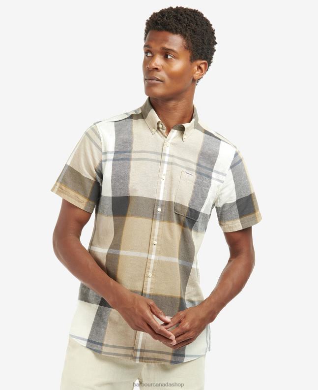 Barbour Clothing Men Kielder Blue Tartan Douglas Short Sleeve Tailored Shirt 2BB2F383