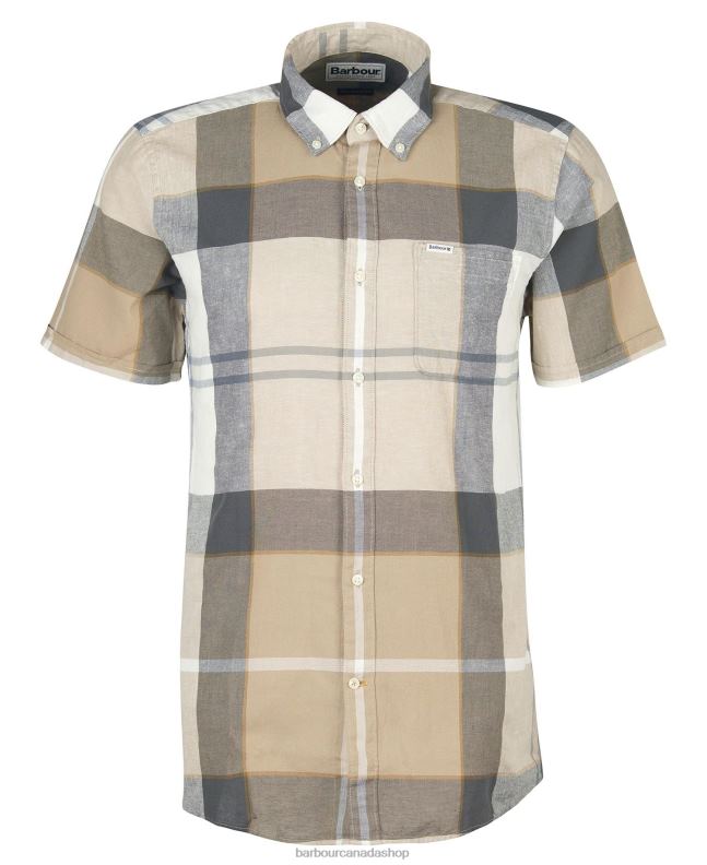 Barbour Clothing Men Kielder Blue Tartan Douglas Short Sleeve Tailored Shirt 2BB2F383