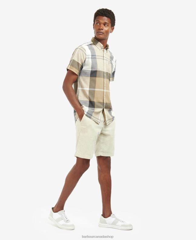 Barbour Clothing Men Kielder Blue Tartan Douglas Short Sleeve Tailored Shirt 2BB2F383