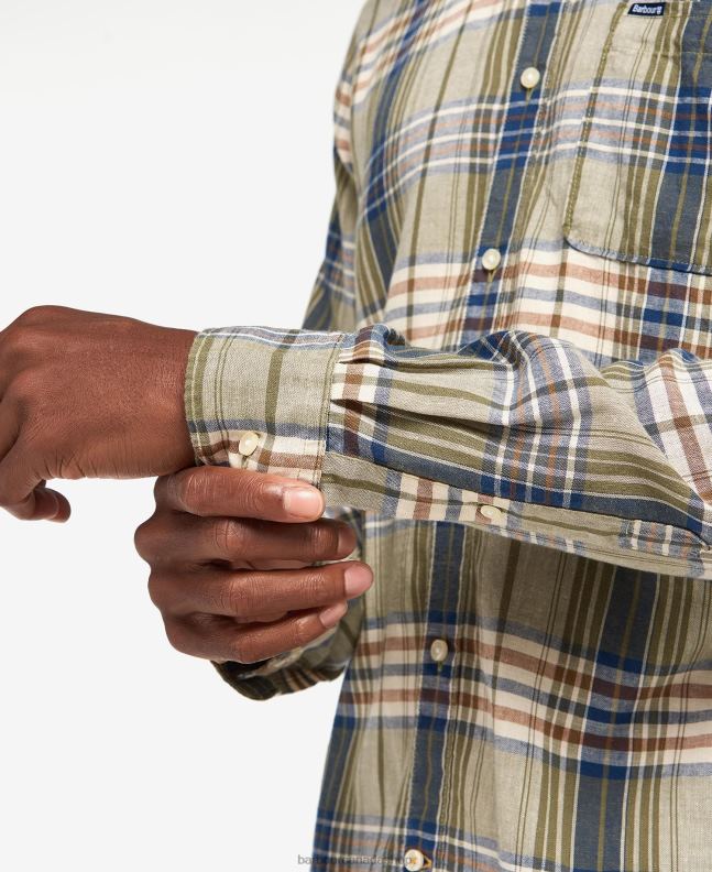 Barbour Clothing Men Mid Blue Laneskin Tailored Shirt 2BB2F482