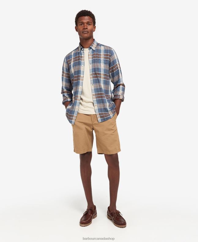 Barbour Clothing Men Mid Blue Laneskin Tailored Shirt 2BB2F516