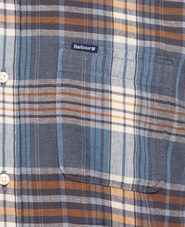 Barbour Clothing Men Mid Blue Laneskin Tailored Shirt 2BB2F516