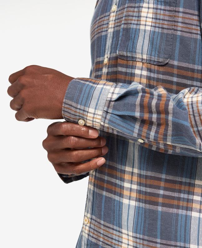 Barbour Clothing Men Mid Blue Laneskin Tailored Shirt 2BB2F516