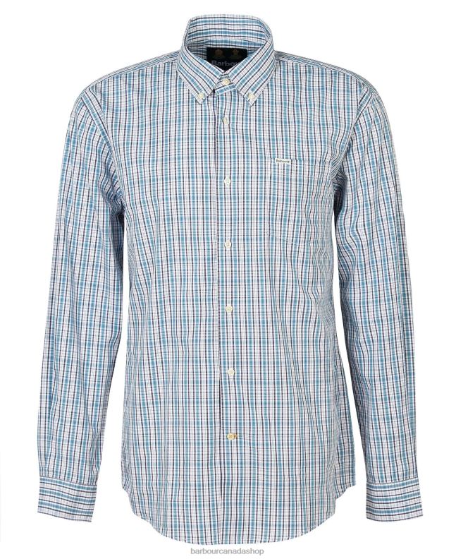 Barbour Clothing Men Mid Blue Otterburn Regular Checked Shirt 2BB2F414