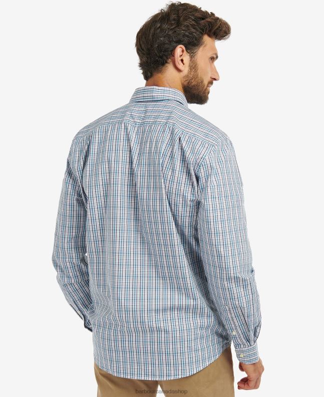 Barbour Clothing Men Mid Blue Otterburn Regular Checked Shirt 2BB2F414