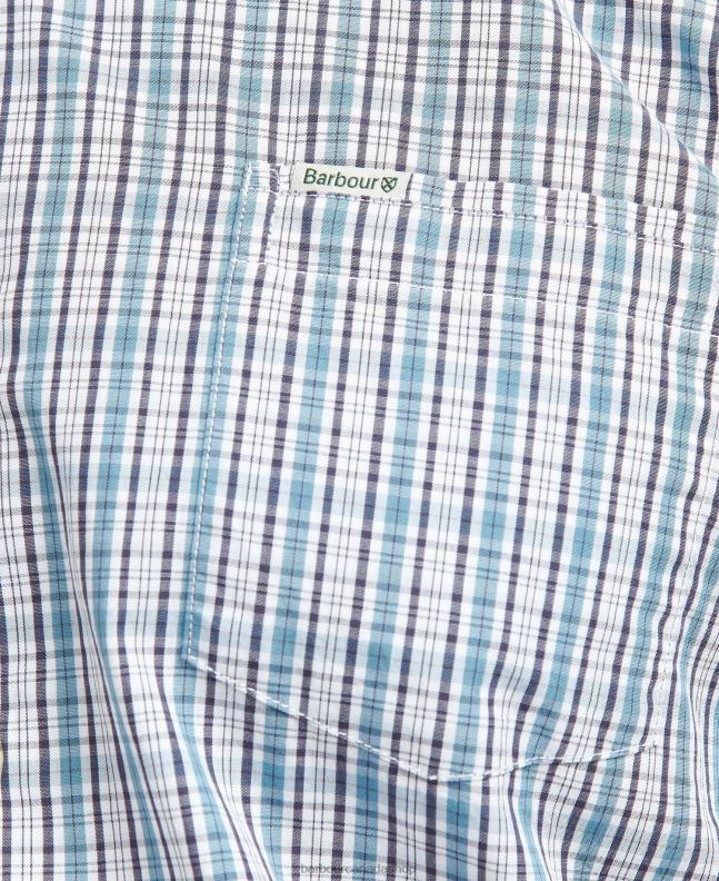 Barbour Clothing Men Mid Blue Otterburn Regular Checked Shirt 2BB2F414