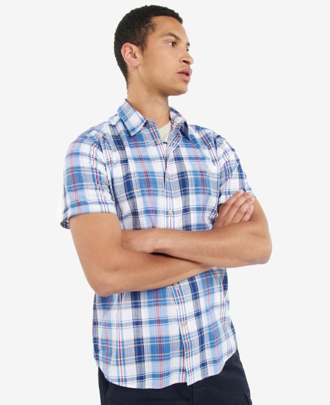 Barbour Clothing Men Mid Blue Ramelton Checked Shirt 2BB2F475