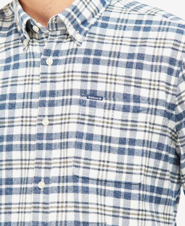 Barbour Clothing Men Mid Blue Waldon Tailored Shirt 2BB2F424