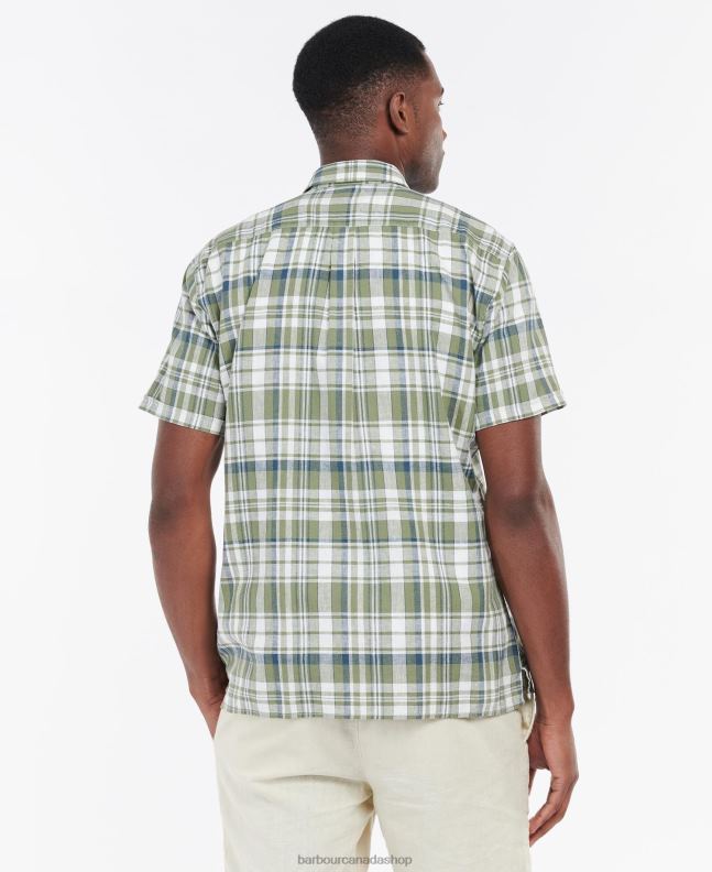 Barbour Clothing Men Olive Bodmin Short Sleeve Summer Shirt 2BB2F396