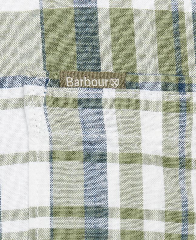 Barbour Clothing Men Olive Bodmin Short Sleeve Summer Shirt 2BB2F396