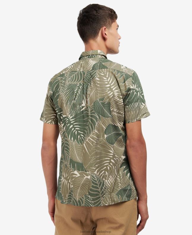 Barbour Clothing Men Olive Cornwall Summer Shirt 2BB2F348