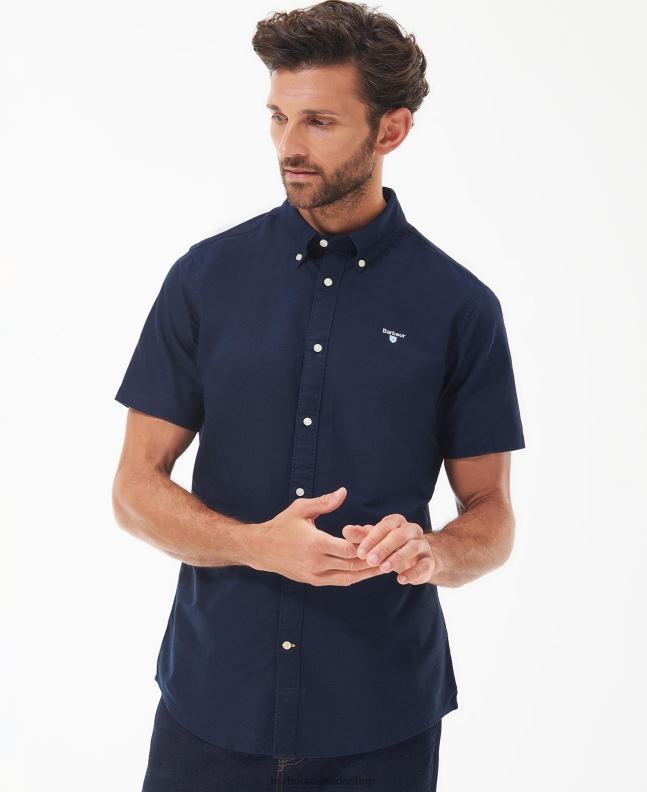 Barbour Clothing Men Sky Oxford Short Sleeve Tailored Shirt 2BB2F286