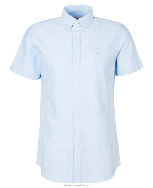 Barbour Clothing Men Sky Oxford Short Sleeve Tailored Shirt 2BB2F324