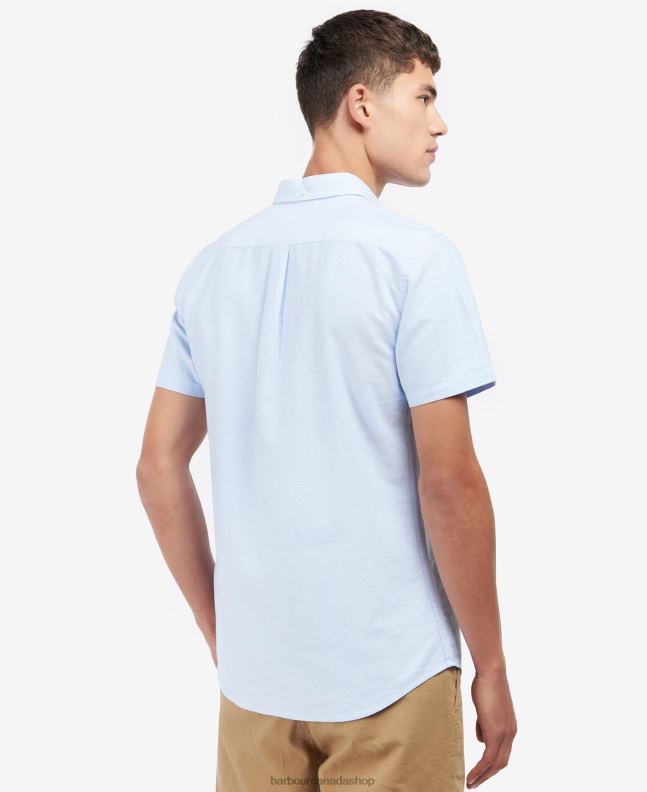 Barbour Clothing Men Sky Oxford Short Sleeve Tailored Shirt 2BB2F324
