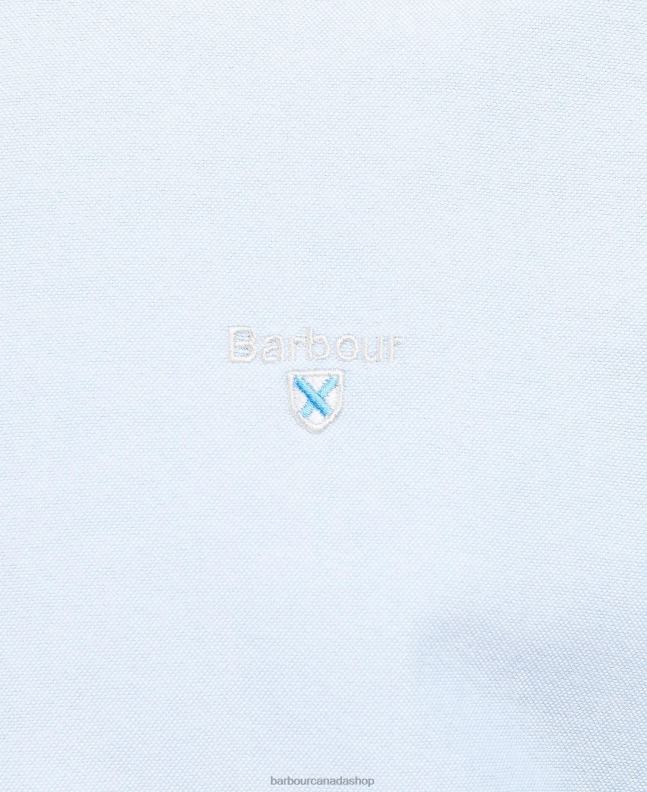 Barbour Clothing Men Sky Oxford Short Sleeve Tailored Shirt 2BB2F324