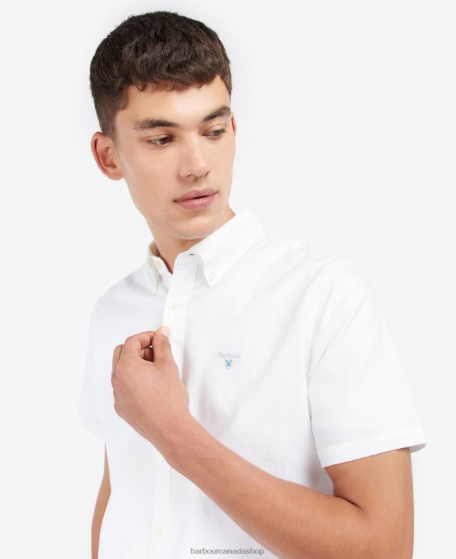 Barbour Clothing Men Sky Oxford Short Sleeve Tailored Shirt 2BB2F346