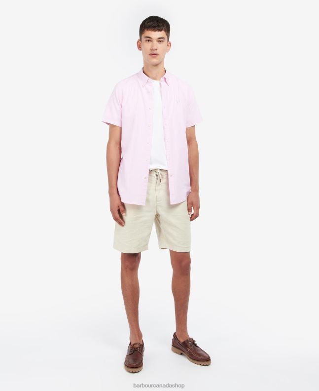 Barbour Clothing Men Sky Oxford Short Sleeve Tailored Shirt 2BB2F361