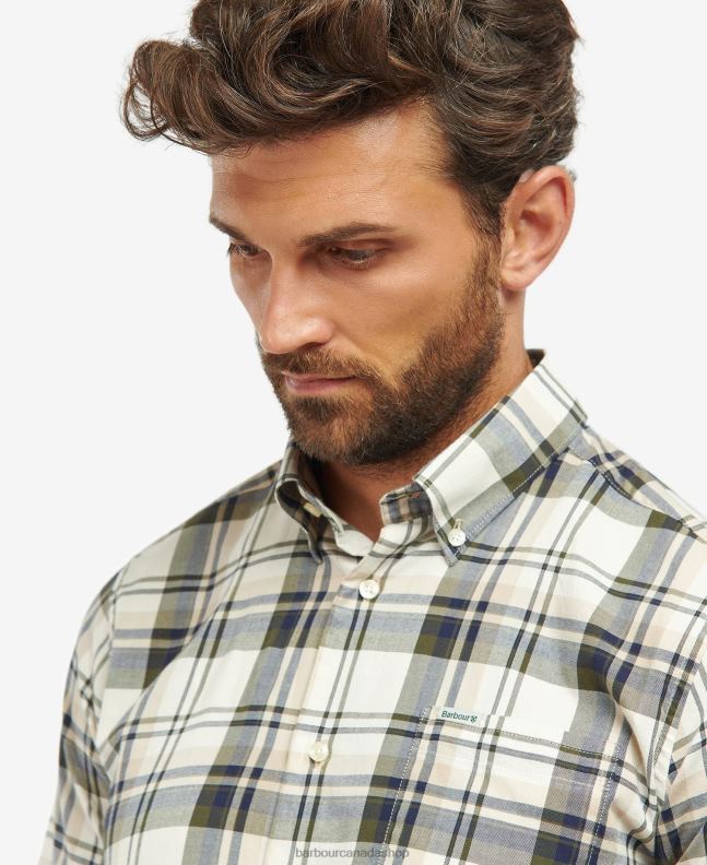 Barbour Clothing Men Stone Falstone Tailored Checked Shirt 2BB2F390