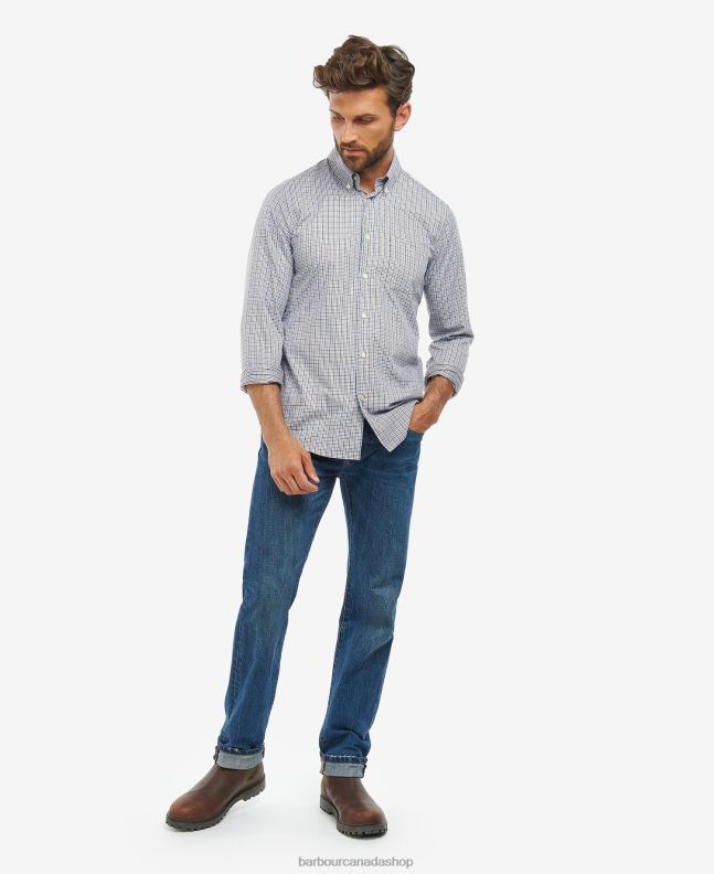 Barbour Clothing Men Stone Stanhope Performance Checked Shirt 2BB2F492