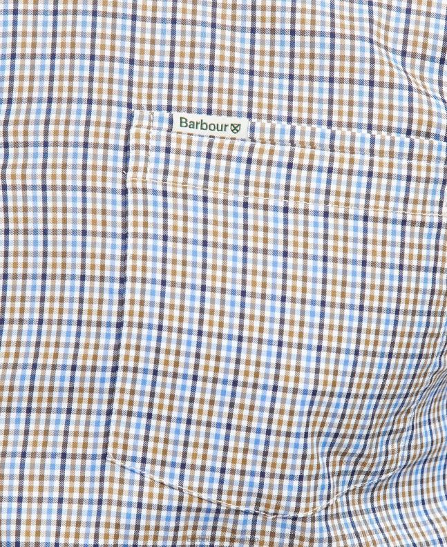 Barbour Clothing Men Stone Stanhope Performance Checked Shirt 2BB2F492