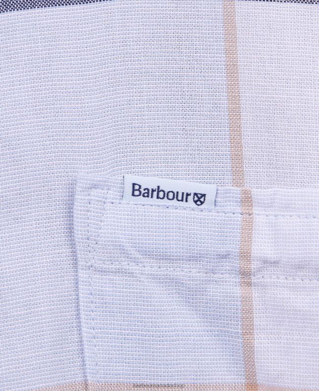 Barbour Clothing Men Summer Navy Douglas Short Sleeve Tailored Shirt 2BB2F352