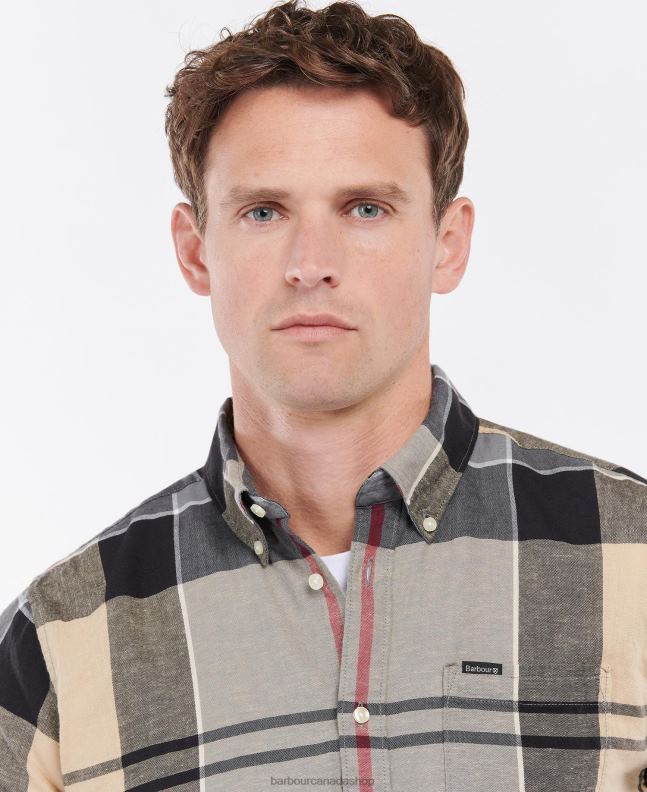 Barbour Clothing Men Summer Navy Douglas Short Sleeve Tailored Shirt 2BB2F363