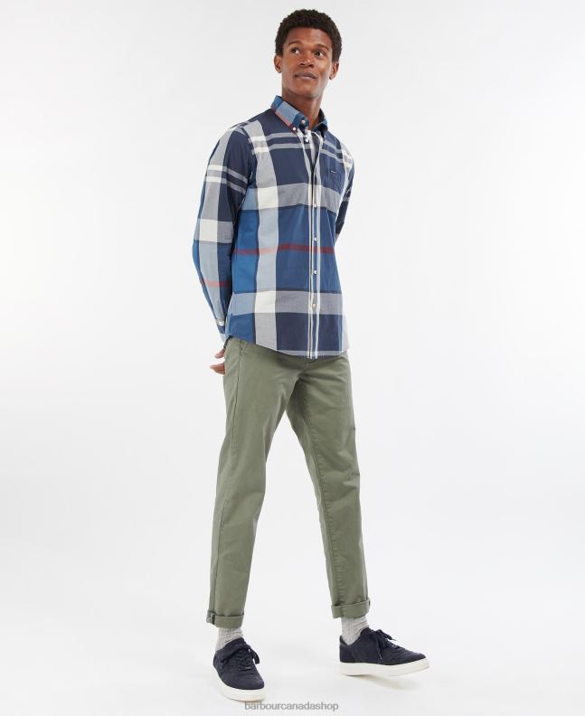 Barbour Clothing Men Summer Navy Harris Tailored Shirt 2BB2F337