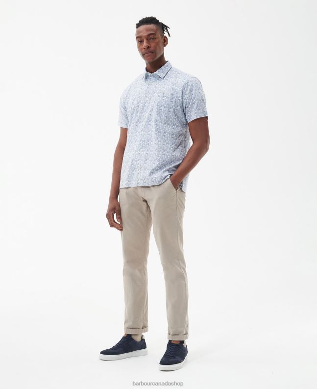 Barbour Clothing Men Whisper White Lowick Regular Summer Shirt 2BB2F315