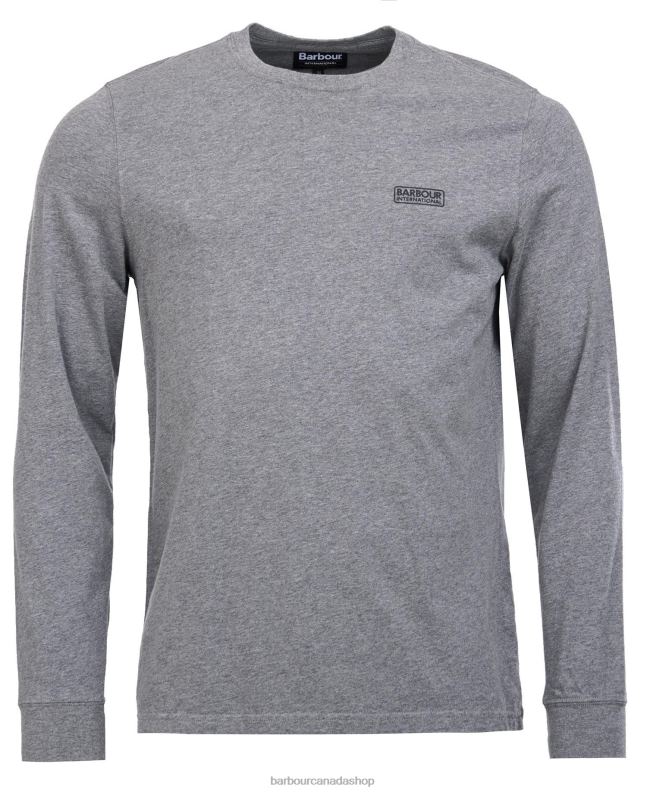 Barbour Clothing Men Black Long Sleeved Logo T-Shirt 2BB2F899