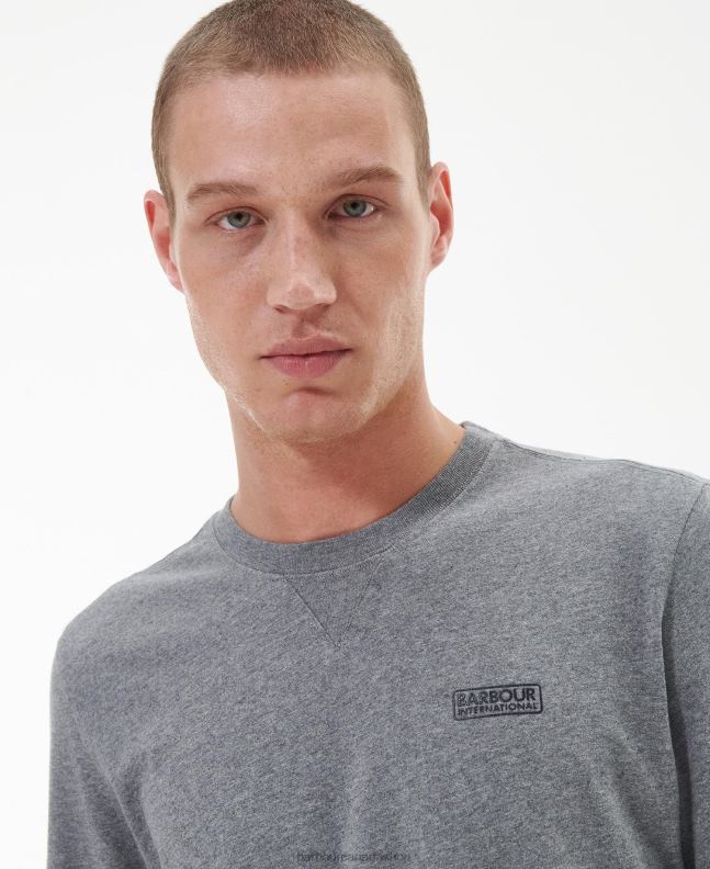Barbour Clothing Men Black Long Sleeved Logo T-Shirt 2BB2F899