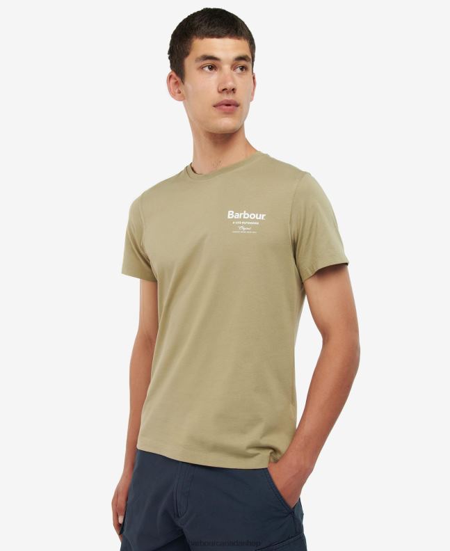 Barbour Clothing Men Bleached Olive Satley Graphic-Print T-Shirt 2BB2F814