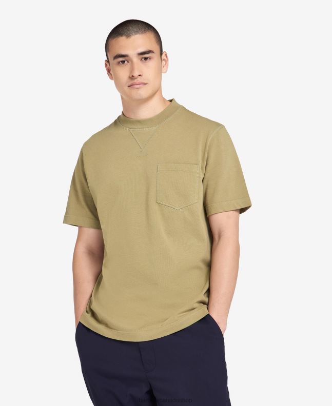 Barbour Clothing Men Bleached Olive Williams Pocket T-Shirt 2BB2F960