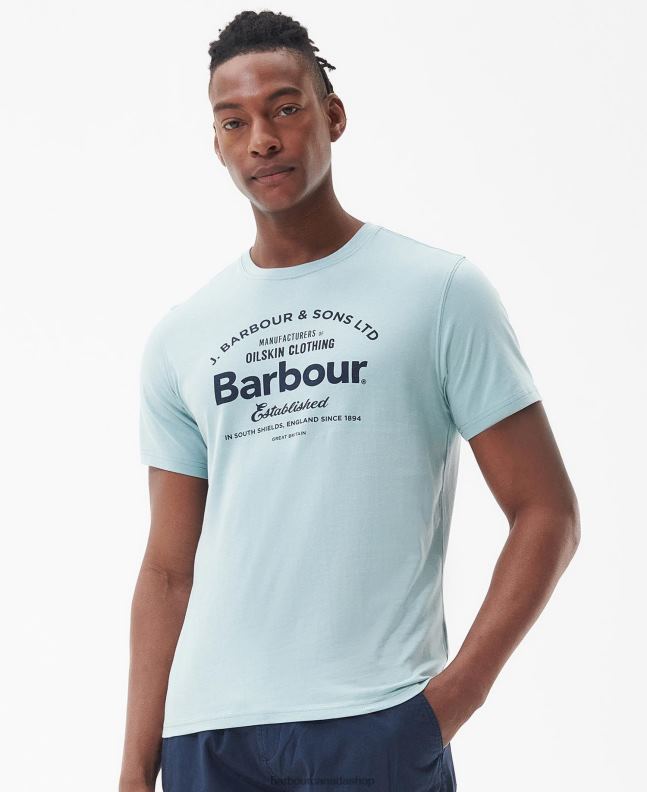 Barbour Clothing Men Blue Chalk Brairton T-Shirt 2BB2F757
