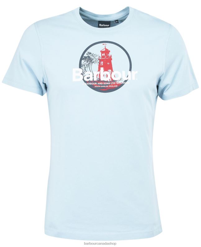 Barbour Clothing Men Blue Fog Break Graphic-Print T-Shirt 2BB2F942