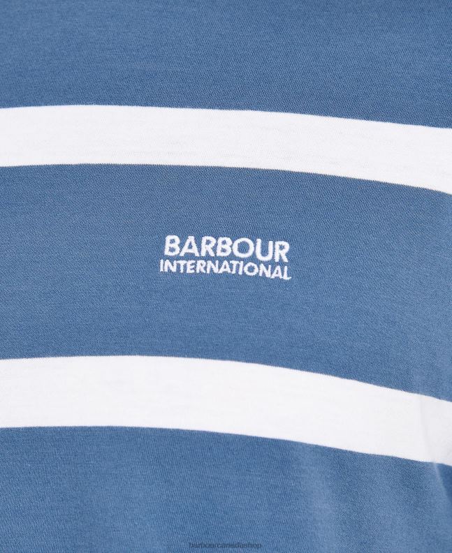 Barbour Clothing Men Blue Horizon Cobain Striped T-Shirt 2BB2F912