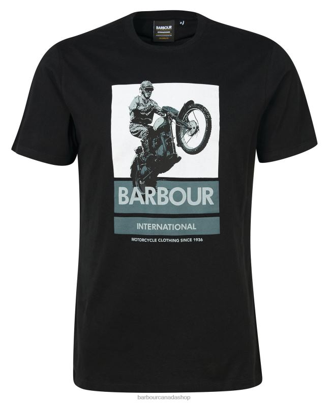 Barbour Clothing Men Classic Black Archie Graphic-Print T-Shirt 2BB2F893