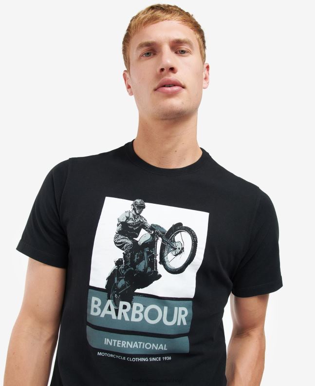 Barbour Clothing Men Classic Black Archie Graphic-Print T-Shirt 2BB2F893