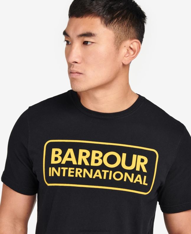 Barbour Clothing Men Classic Black Essential Large Logo T-Shirt 2BB2F881