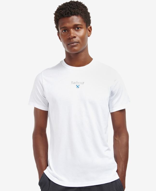 Barbour Clothing Men Classic Navy Stockton Logo T-Shirt 2BB2F829