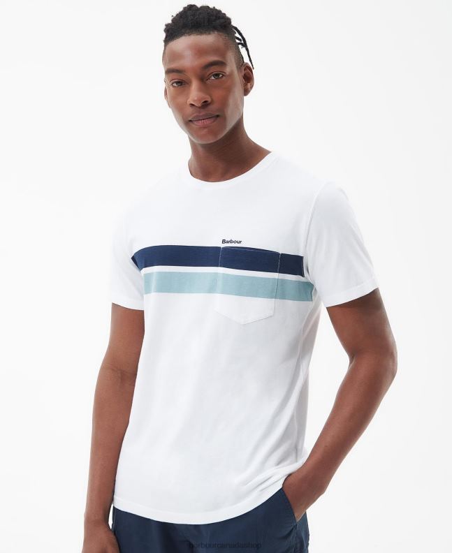 Barbour Clothing Men Classic White Tindale T-Shirt 2BB2F776