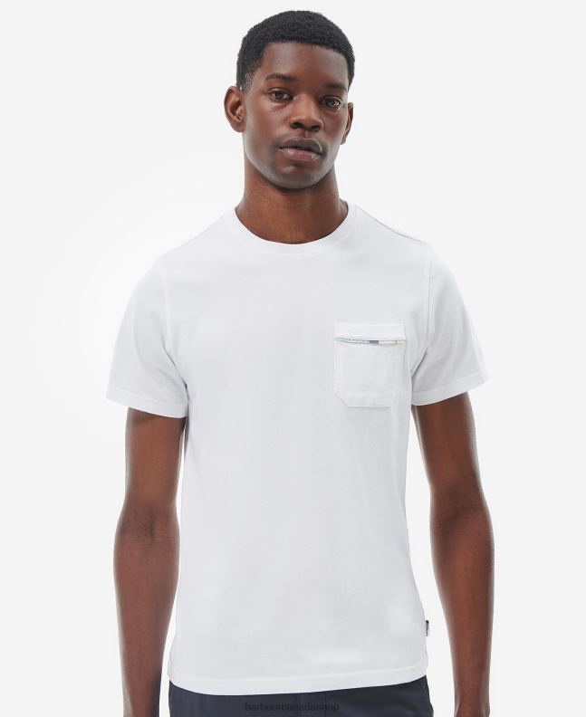 Barbour Clothing Men Classic White Woodchurch T-Shirt 2BB2F859